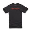 CAMISETA ALPINESTARS LINEAR WORDMARK TEE NEGRO-ROJO