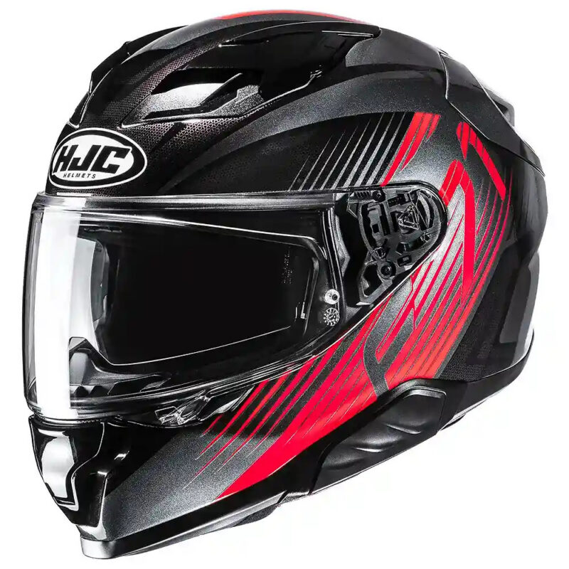 CASCO HJC F71 CATOS NEGRO-ANTRACITA-ROJO BRILLO